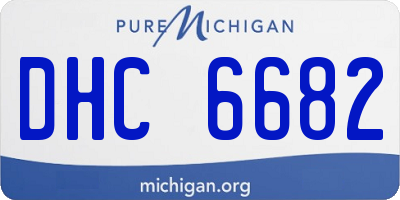MI license plate DHC6682