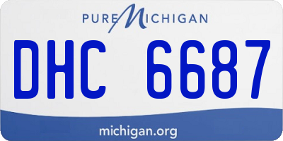 MI license plate DHC6687