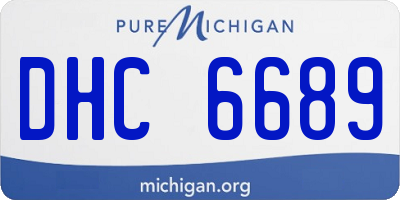 MI license plate DHC6689