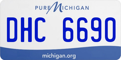 MI license plate DHC6690