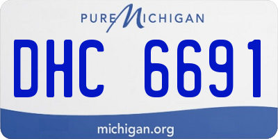 MI license plate DHC6691