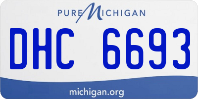 MI license plate DHC6693