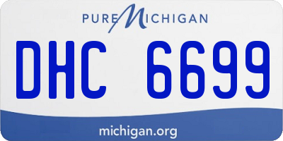 MI license plate DHC6699