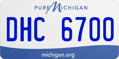 MI license plate DHC6700
