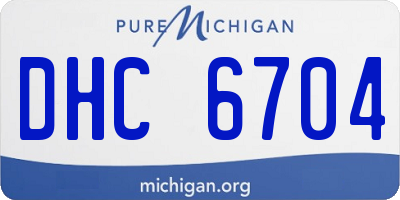 MI license plate DHC6704