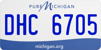 MI license plate DHC6705