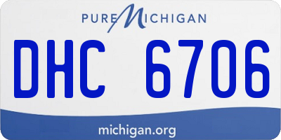 MI license plate DHC6706