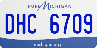 MI license plate DHC6709