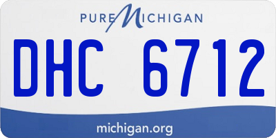 MI license plate DHC6712