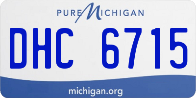 MI license plate DHC6715