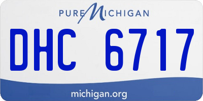 MI license plate DHC6717