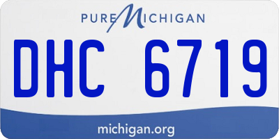 MI license plate DHC6719