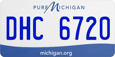 MI license plate DHC6720