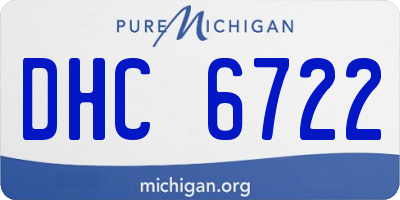 MI license plate DHC6722