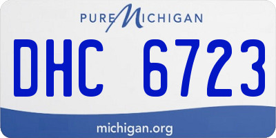 MI license plate DHC6723