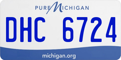 MI license plate DHC6724