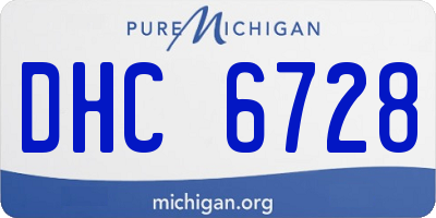MI license plate DHC6728