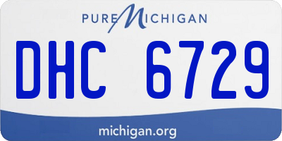 MI license plate DHC6729
