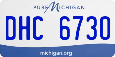 MI license plate DHC6730