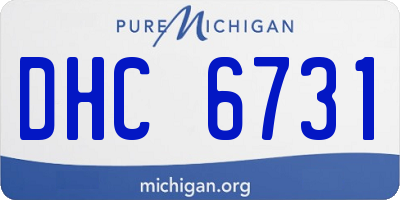 MI license plate DHC6731