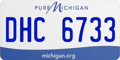 MI license plate DHC6733