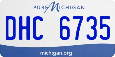 MI license plate DHC6735