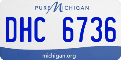 MI license plate DHC6736