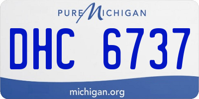 MI license plate DHC6737