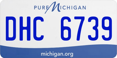 MI license plate DHC6739
