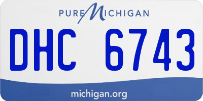 MI license plate DHC6743