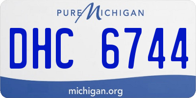 MI license plate DHC6744