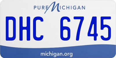 MI license plate DHC6745