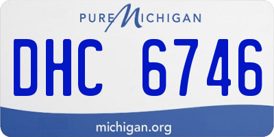 MI license plate DHC6746