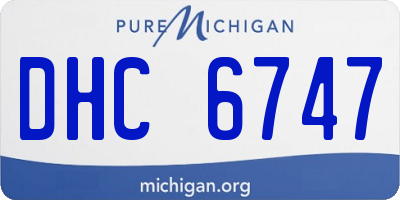 MI license plate DHC6747