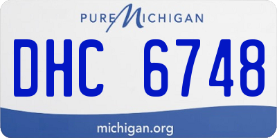 MI license plate DHC6748