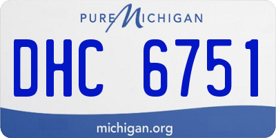 MI license plate DHC6751