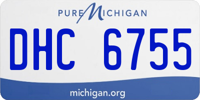 MI license plate DHC6755