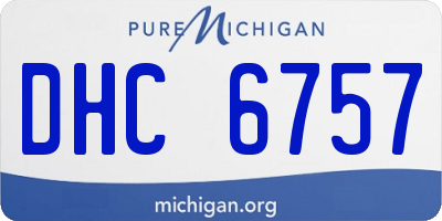 MI license plate DHC6757