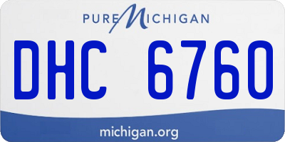 MI license plate DHC6760