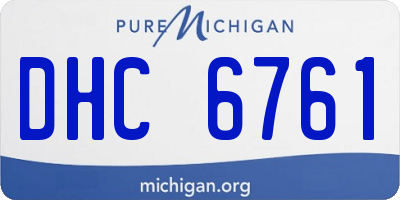 MI license plate DHC6761