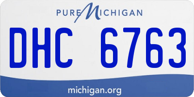 MI license plate DHC6763