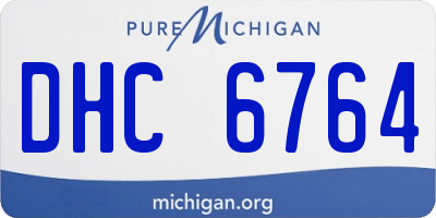 MI license plate DHC6764