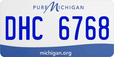 MI license plate DHC6768