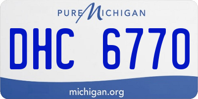MI license plate DHC6770