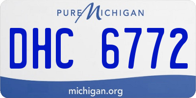 MI license plate DHC6772