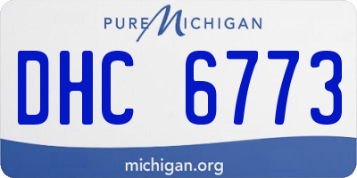 MI license plate DHC6773