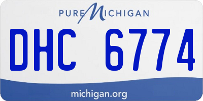 MI license plate DHC6774