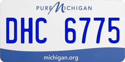 MI license plate DHC6775