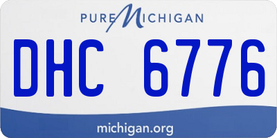 MI license plate DHC6776