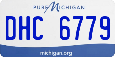 MI license plate DHC6779